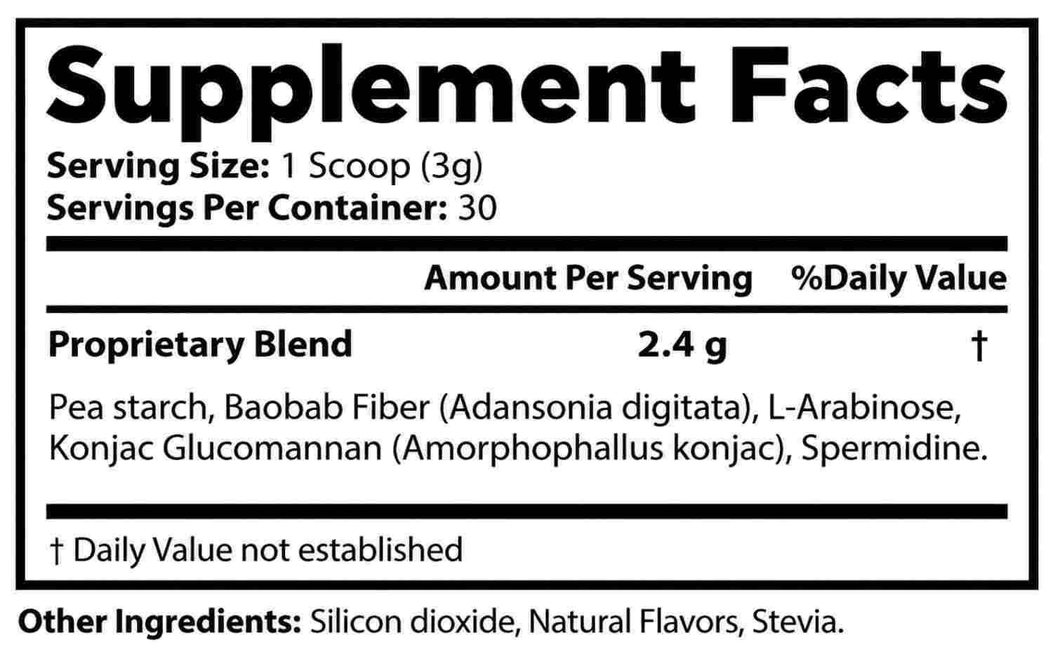 Mind Trex Supplement Fact.